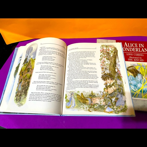 ALICE IN WONDERLAND & PETER PAN HARDCOVER CLASSIC BOOKS NWT BRIMAX 108p. - Picture 8 of 15